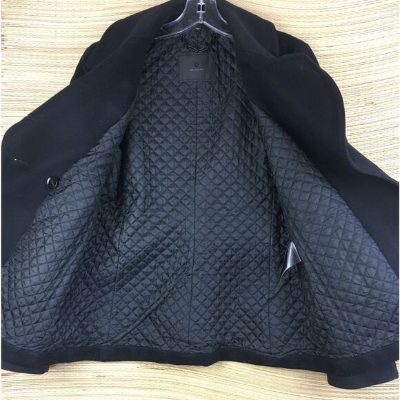 Belstaff Dallington Double Breast Cropped Pea Coat Cashmere/Wool Blend Black S - Picture 12 of 16
